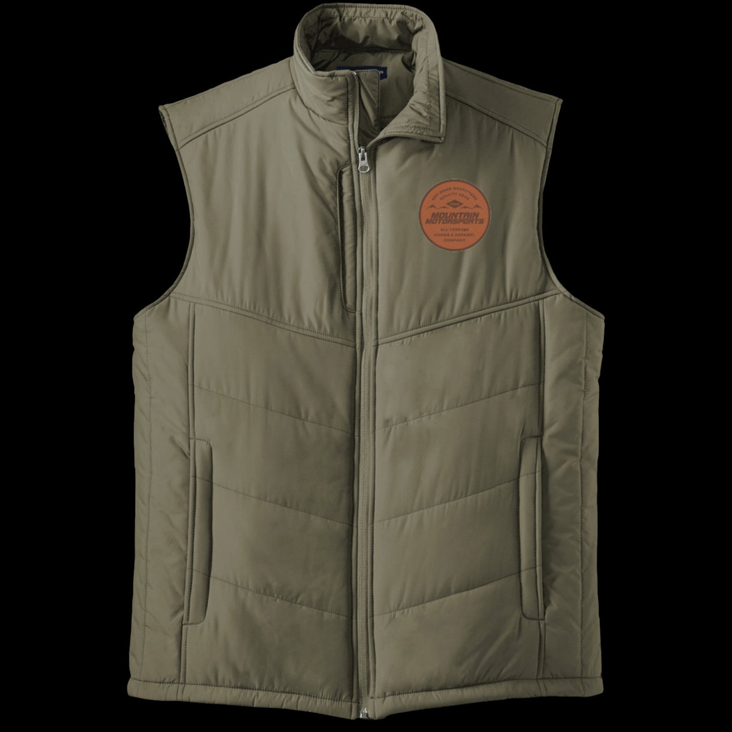 MMS Puffy Leather Patch Vest